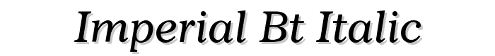 Imperial BT Italic font
